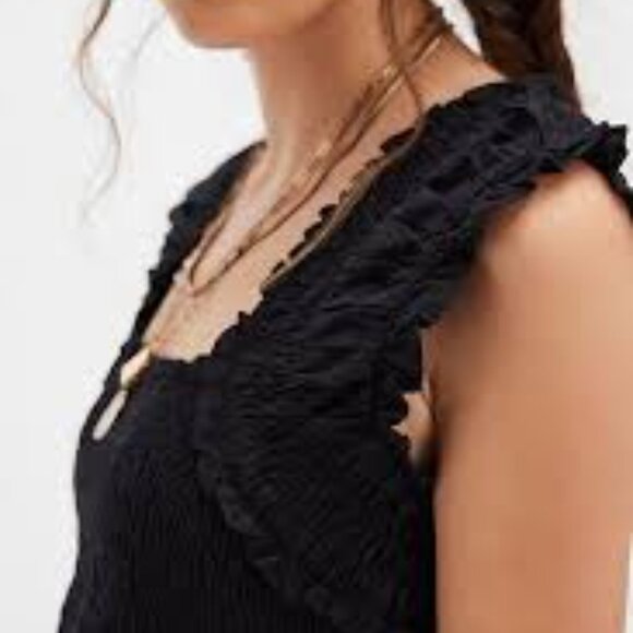 Free People Ari Smocked Top NWT * - Picture 2 of 5